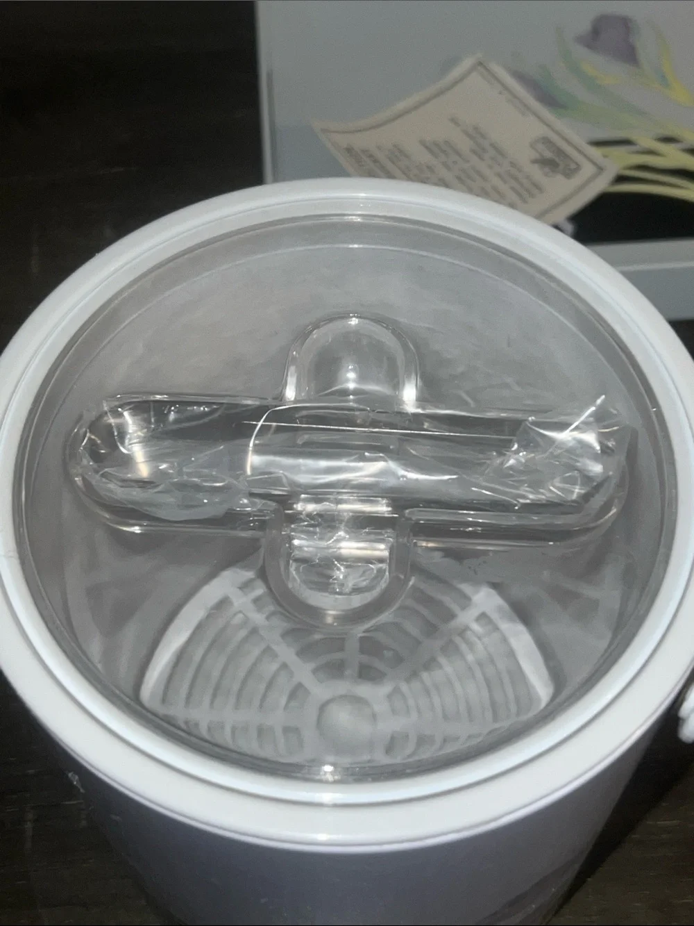 White Floral Ice Bucket and Serving Tray Set